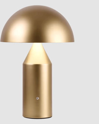 Inspire Curations Luxury Metal Mushroom Table Lamp Modern Nordic Bedside Desk Light golden usb Plug