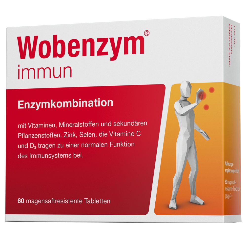 Wobenzym immun magensaftresistente Tabletten 60 St magensaftresistent