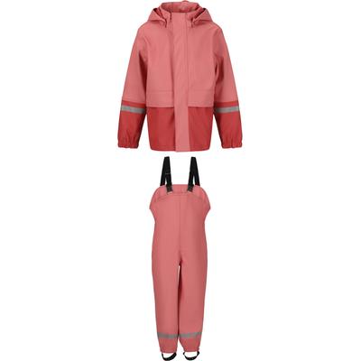 Regenanzug ZIGZAG "Simba", Jungen, Gr. 98, rosa, 100% Polyester, mehrfarbig, Sportanzüge Regenanzug, in wasserdichter Qualität