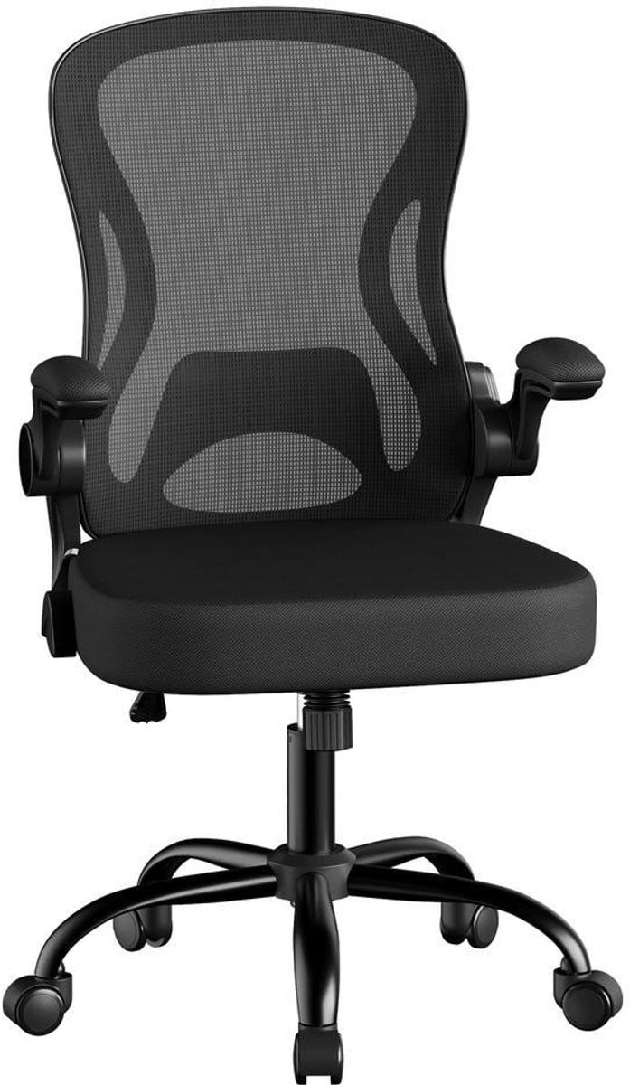 Songmics Ergonomische Bureaustoel voor Volwassenen - Zwart