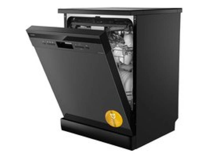 COMFEE Lave-Vaisselle Pose Libre 60cm 49dB avec 12 couverts Hygiene Lavage Dpart Diffr Demi-Charge - Noir Energy Class D