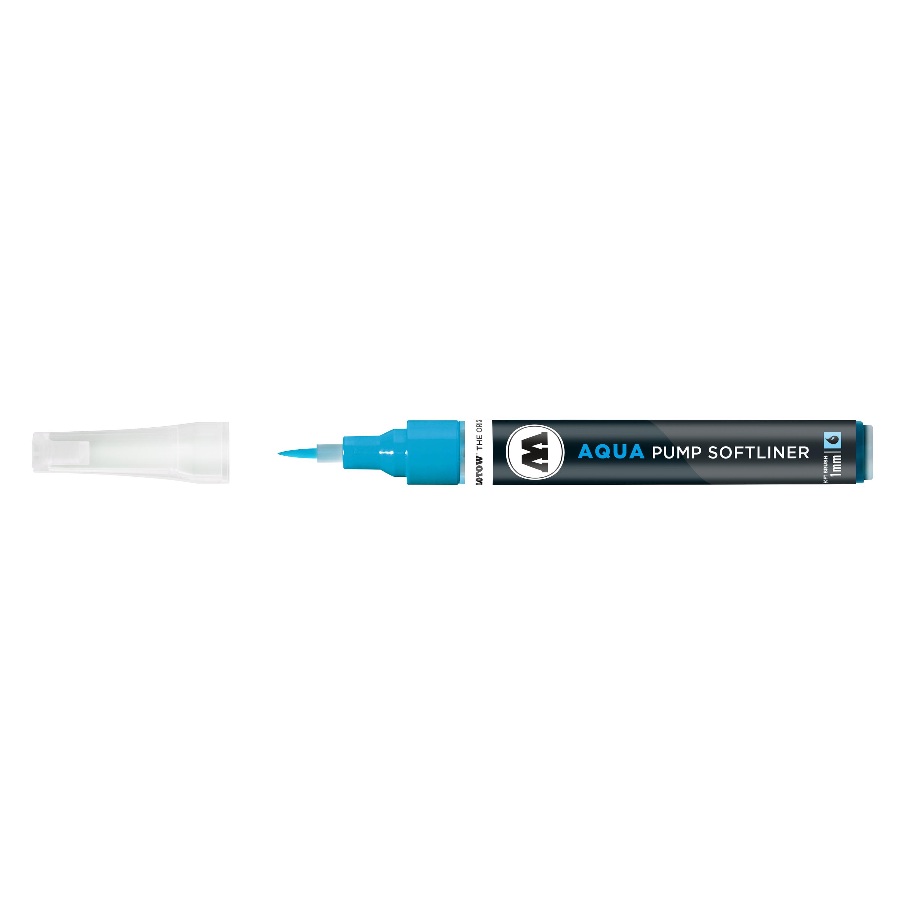 Molotow Pinselmarker Pump Softliner Aqua 1mm cyan (1x) (MO727012)