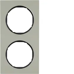 Berker 10122204 Rahmen 2fach R3 E-Stahl Hard Edge schw