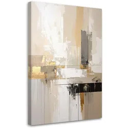 LEINWANDBILDER, Beige Abstrakt Textur im Boho Stil
