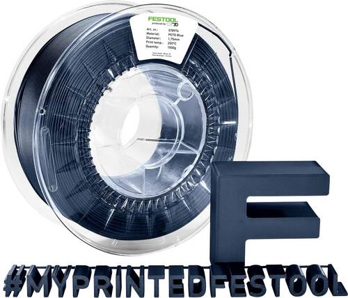 Festool 578974 FIL-BL Filament PETG chemisch beständig 1.75mm 1000g Dunkelblau 1St.
