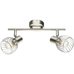 Globo, Deckenstrahler, Deckenleuchte nickel matt 2xE14 (E14)