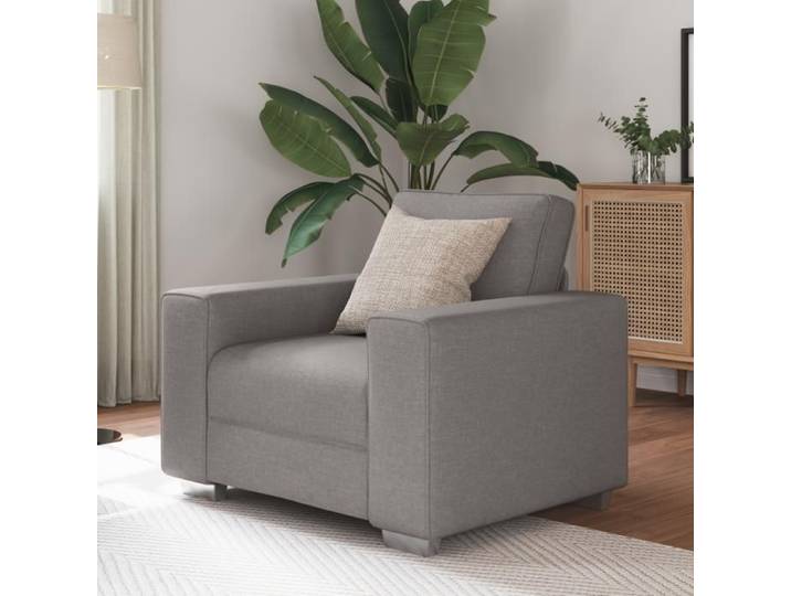 Fauteuil Taupe 59 cm Tissu