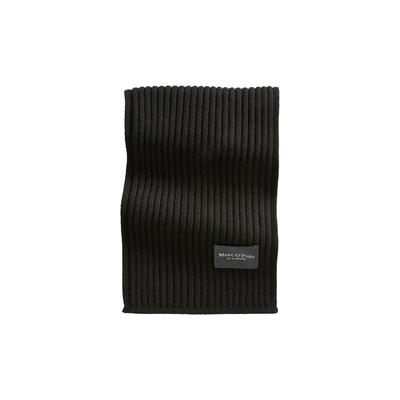 Strickschal MARC O'POLO "aus weicher Yakwolle und Schurwolle", Herren, schwarz, Obermaterial: 50% Yak, 50% Schurwolle, unifarben, Modetücher