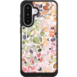 Nivocase Hülle für Samsung Galaxy A56 5G Handyhülle NIVOcore Case Schwarz Muster Pattern Eukalyptus (Samsung Galaxy A56 5G), Smartphone Hülle, Schwarz