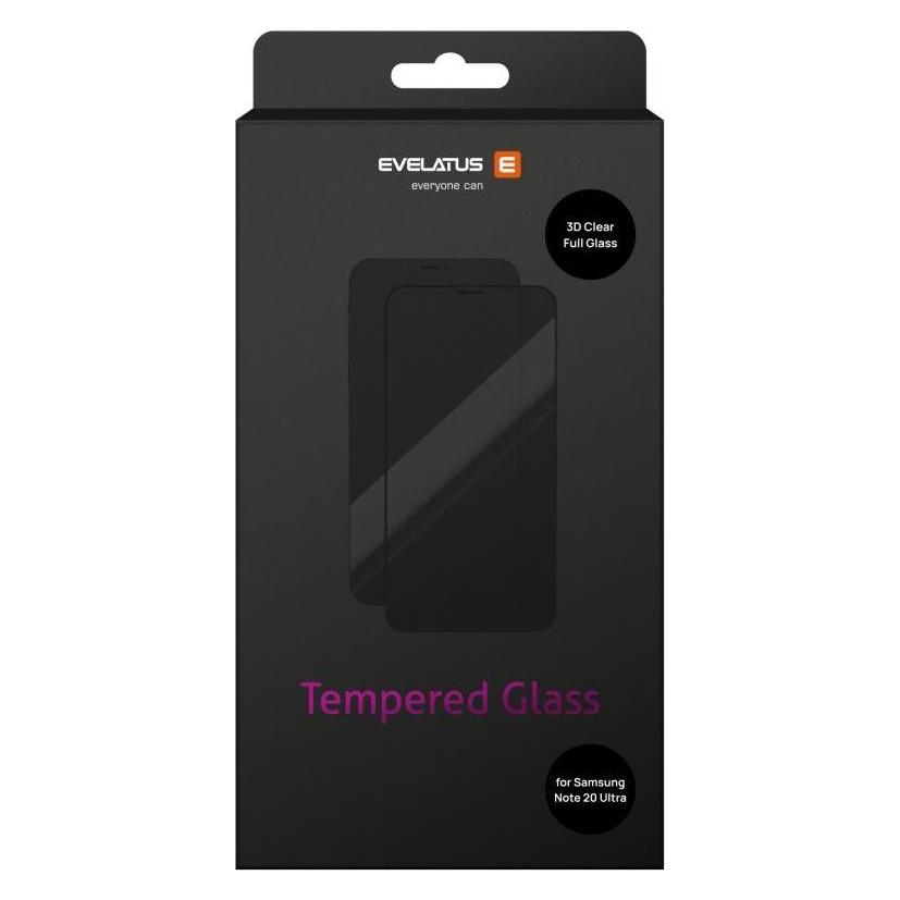 Evelatus Samsung Galaxy Note 20 Ultra 3D Print Full Cover Clear Tempered Glass (Samsung Galaxy Note 20 Ultra) (EVESGN0U)