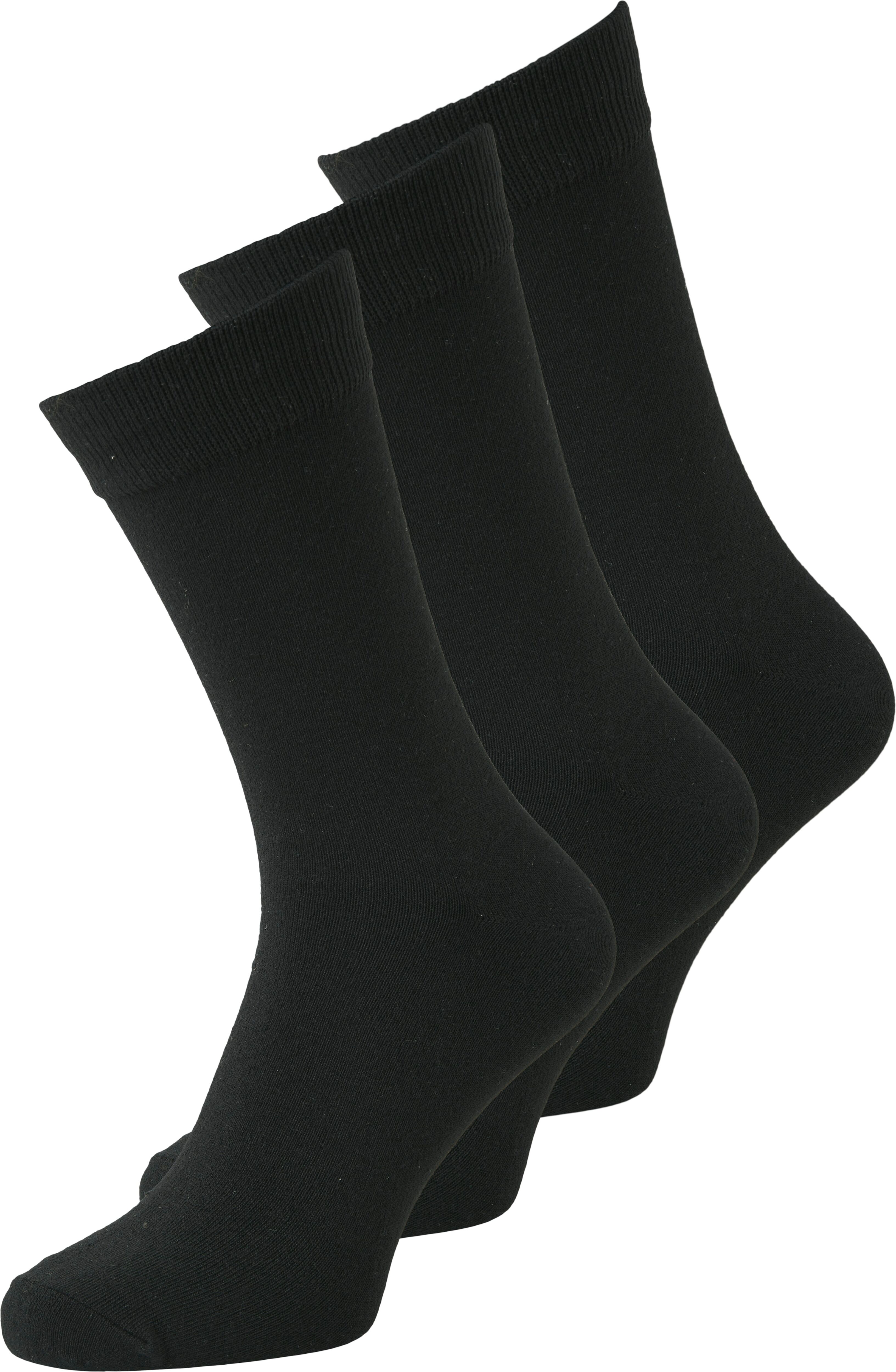Freizeitsocken JACK & JONES "JACORDINARY SOCKS 3 PACK NOOS", Herren, schwarz (schwarz pack:schwarz, schwarz), Baumwollmischung, unifarben, elastisch, Socken Freizeitsocken schwarz pack:schwarz, schwarz Einheitsgröße