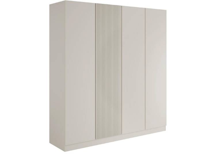 Compleo Kleiderschrank viertürige, Schrank mit Lamellen KELLY Elegant design