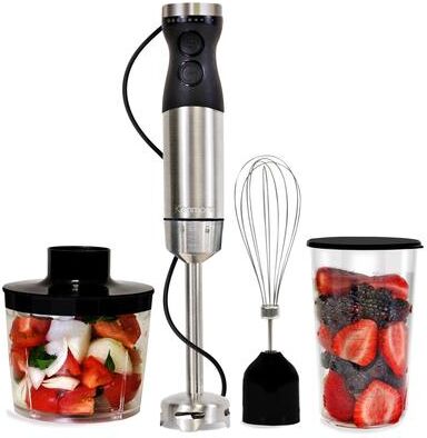 Kenmore Immersion 400W Hand Blender Set with Food Chopper and Whisk