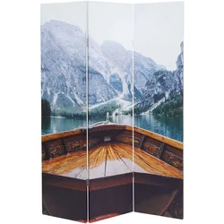 Foto-Paravent MCW-A83, Raumteiler Trennwand Sichtschutz, MVG-zertifiziert ~ 180x121cm Boot