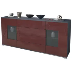 SIDEBOARD Grömitz Bordeaux Hochglanz