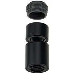 Neuesbad doppelt-Funktion Verstellbar Strahlregler, Schwarz NB1DEANNN63A1