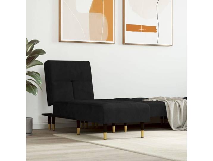 Chaise intérieure moderne Fauteuil longue noir velours(478）