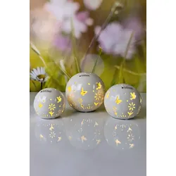 Lichtkugel Polline 8cm LED cremeweiß