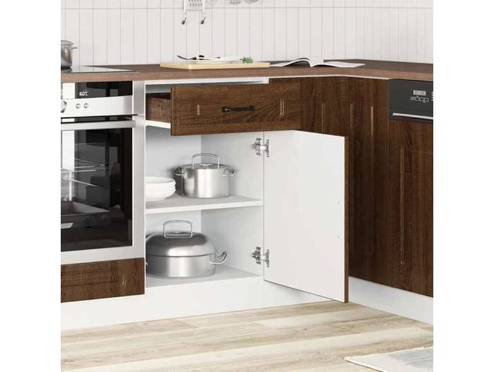 Moderne Buffet cuisine - Armoire de cuisine Kalmar - chêne marron bois d'ingénierie @@1476