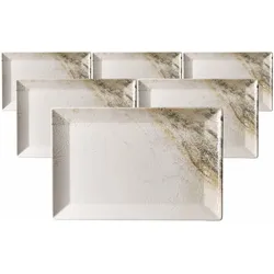 PLATTEN Arezzo braun 34 x 23 cm 6er Set