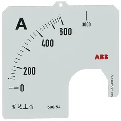 ABB SCL-A5-600/72 Amperemeter Skale Stromwandleranschluss 600/5A 2CSG122309R5011 SCLA560072