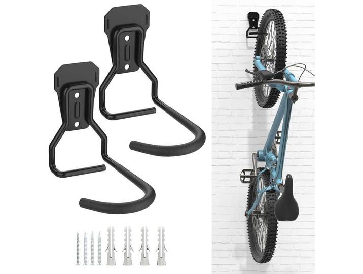 Fahrradhalterung 2er Set Schwarz, Metall, 14x9.5x16 cm, Freizeit & Co, Sport & Fitness, Fahrräder, Fahrradzubehör