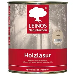 Leinos Holzlasur für außen 260 Teak dunkel - 0,75 l Dose