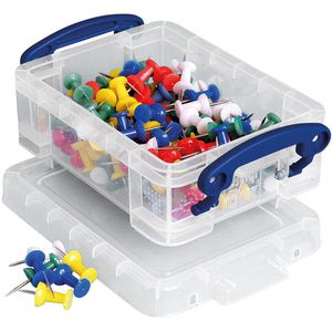 Really-Useful-Box Aufbewahrungsbox 0.2C, 0,2L, mit Deckel, Kunststoff, 12 x 9 x 5cm