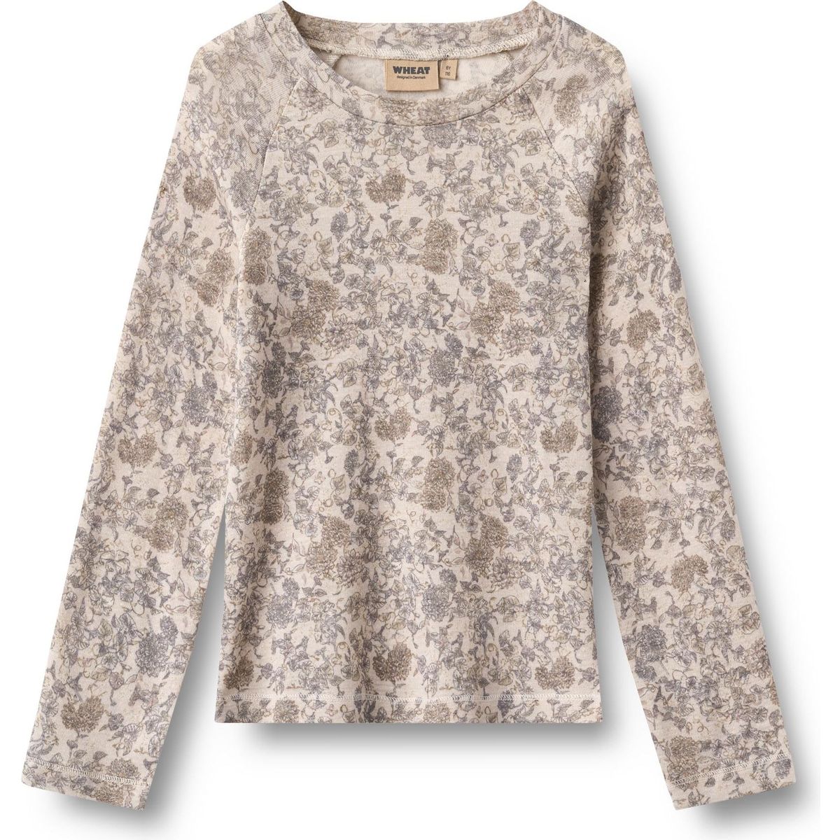 Wheat Baselayer T-shirt Maane grey winter flowers (9795) 104 7380-780 RWS-9795-104/4Y