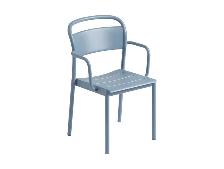 Muuto Chaise à accoudoirs Linear steel armchair Pale blue