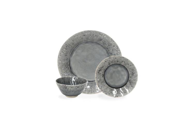 Costa Nova Kombiservice Madeira, Grau, Keramik, 12-teilig, 440 ml, Handmade in Europe, Essen & Trinken, Geschirr, Geschirr-Sets, Kombiservice