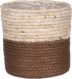 Edelman Decoratieve opbergmand Rachel open weave bruin