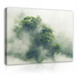 LEINWANDBILDER Wald im Nebel Natur 100x70