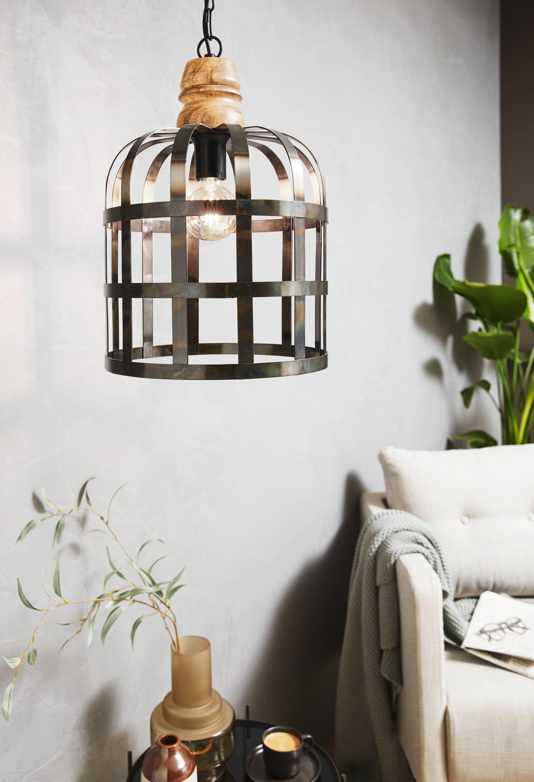 Eglo Hanglamp Oldcastle Zilver Staal