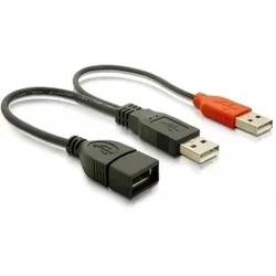 DELOCK USB 2.0-Y-Kabel, 2x A/A Stecker