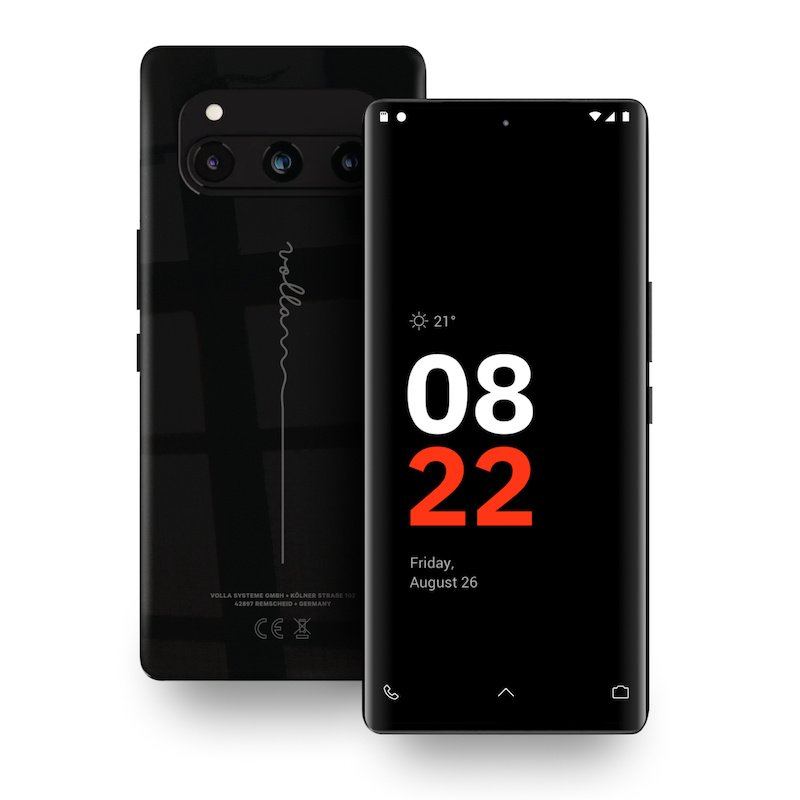 Volla Phone Quintus Android Smartphone mit Volla OS in schwarz