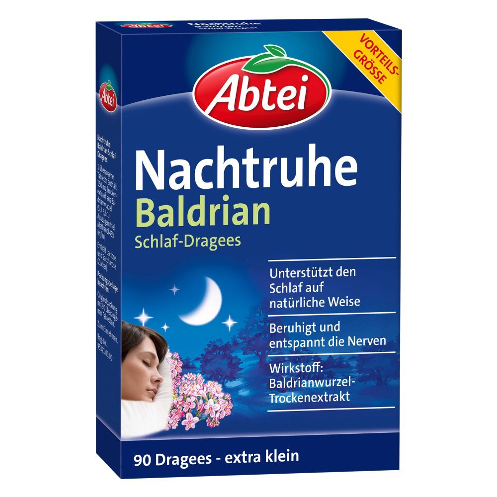 Abtei Nachtruhe Baldrian Schlaf-Dragees N 90 St Dragees