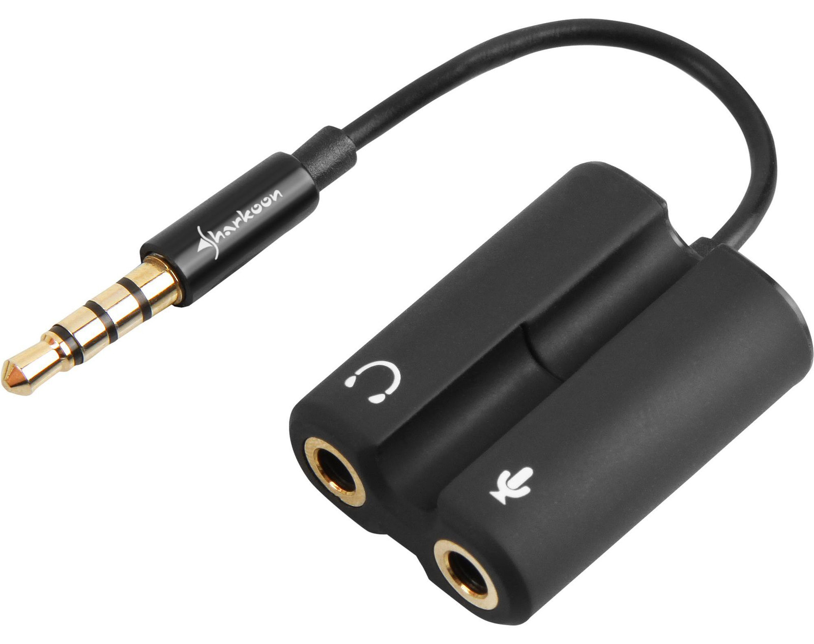 Sharkoon Headset Adapter 3,5mm naar Headset/Microfoon PMP35 TRRS 12cm