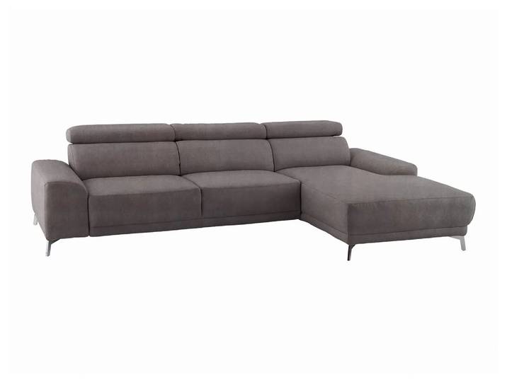 Ecksofa Lucio Basic Longchair Candy / Farbe: Steel / Material: Stoff Basic