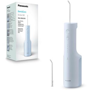 Panasonic Munddusche EW-DJ26-A303, eisblau, kabellos, mit 2 Aufsätzen und Ladestation