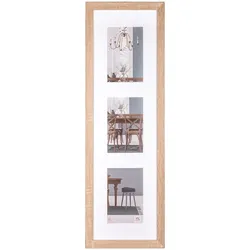 walther + design Fiorito Holz Galerie Bilderrahmen 3x 13x18 cm, EICHE HELL
