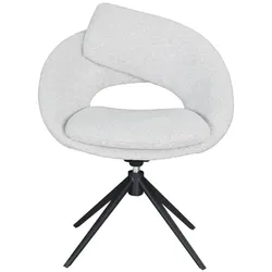[de]sign & more Stuhl Juba Stoff Beige Creme