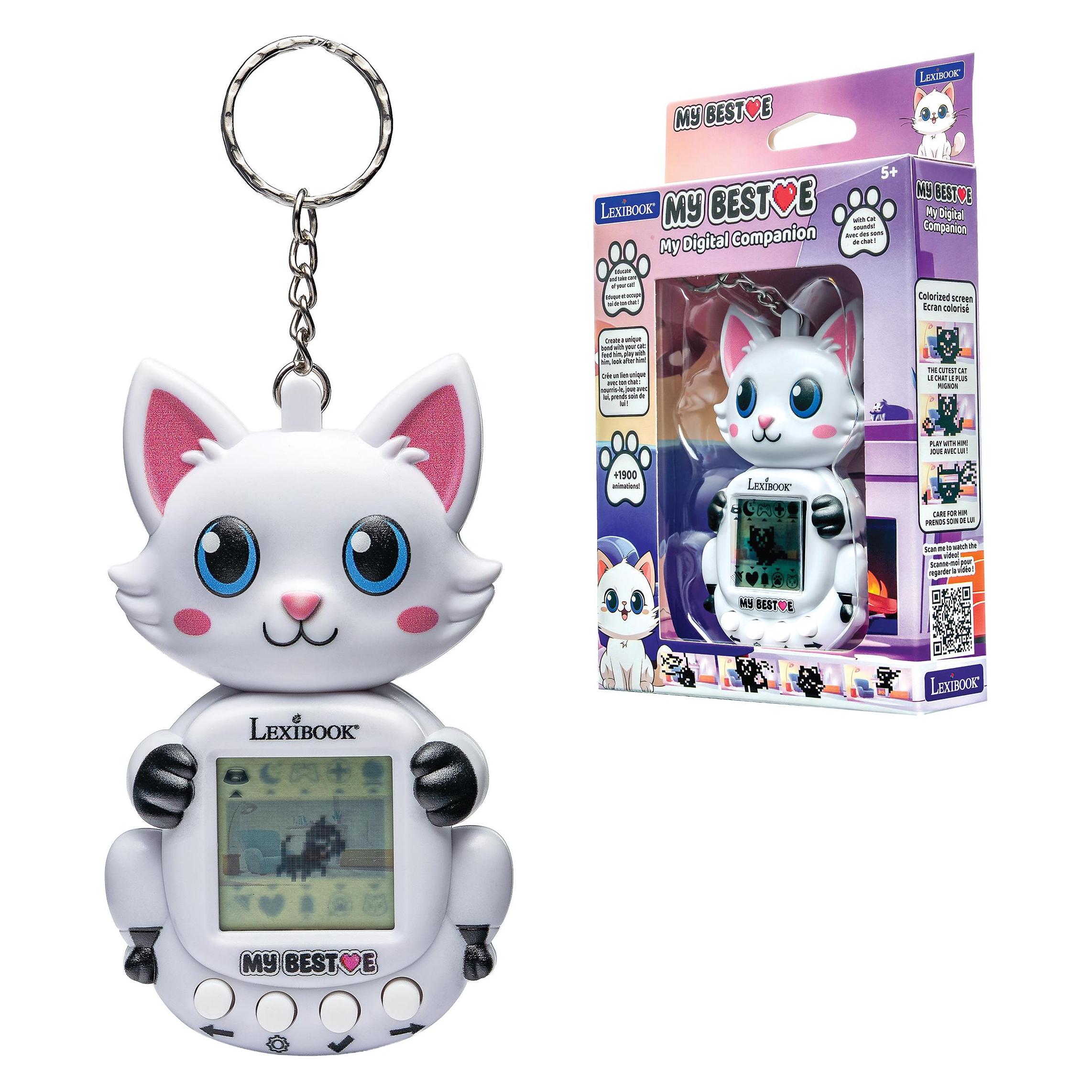 Lexibook - My Best-E 2 Cats console with LCD screen and keychain attachment (JLMBCAT) (Deutsch, Englisch) (JLMBCAT)
