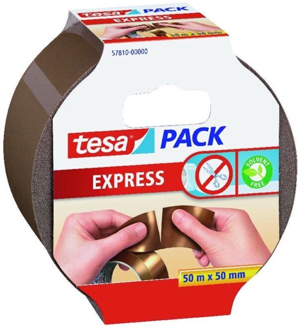 tesa tesapack, 57810 50 m x 50 mm marron (57810-00000-01)