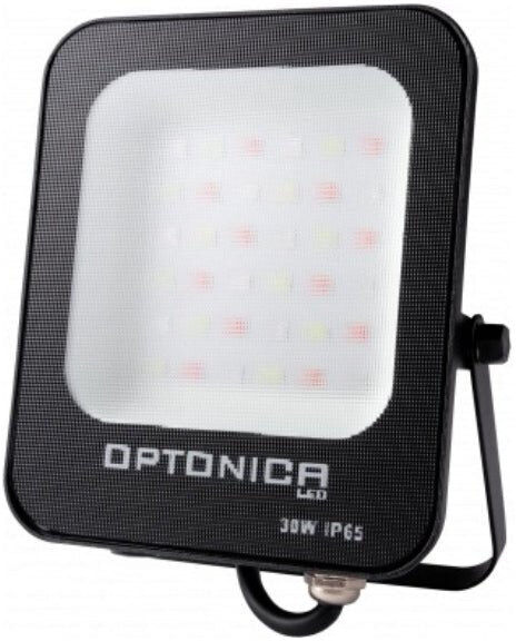 Optonica Projecteur LED RGB 30W Extérieur IP66 Plat NOIR