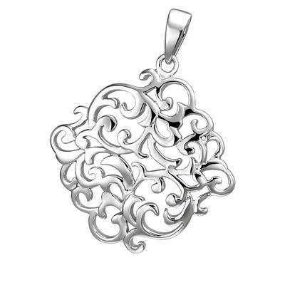 Kettenanhänger JOBO "Anhänger", silber (silber 925), Schmuckanhänger, Damen, Silber 925 (Sterlingsilber), Kettenanhänger, 925 Silber rhodiniert