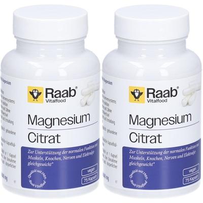 Raab Vitalfood Magnesiumcitrat Kapseln 2x 2x75 St