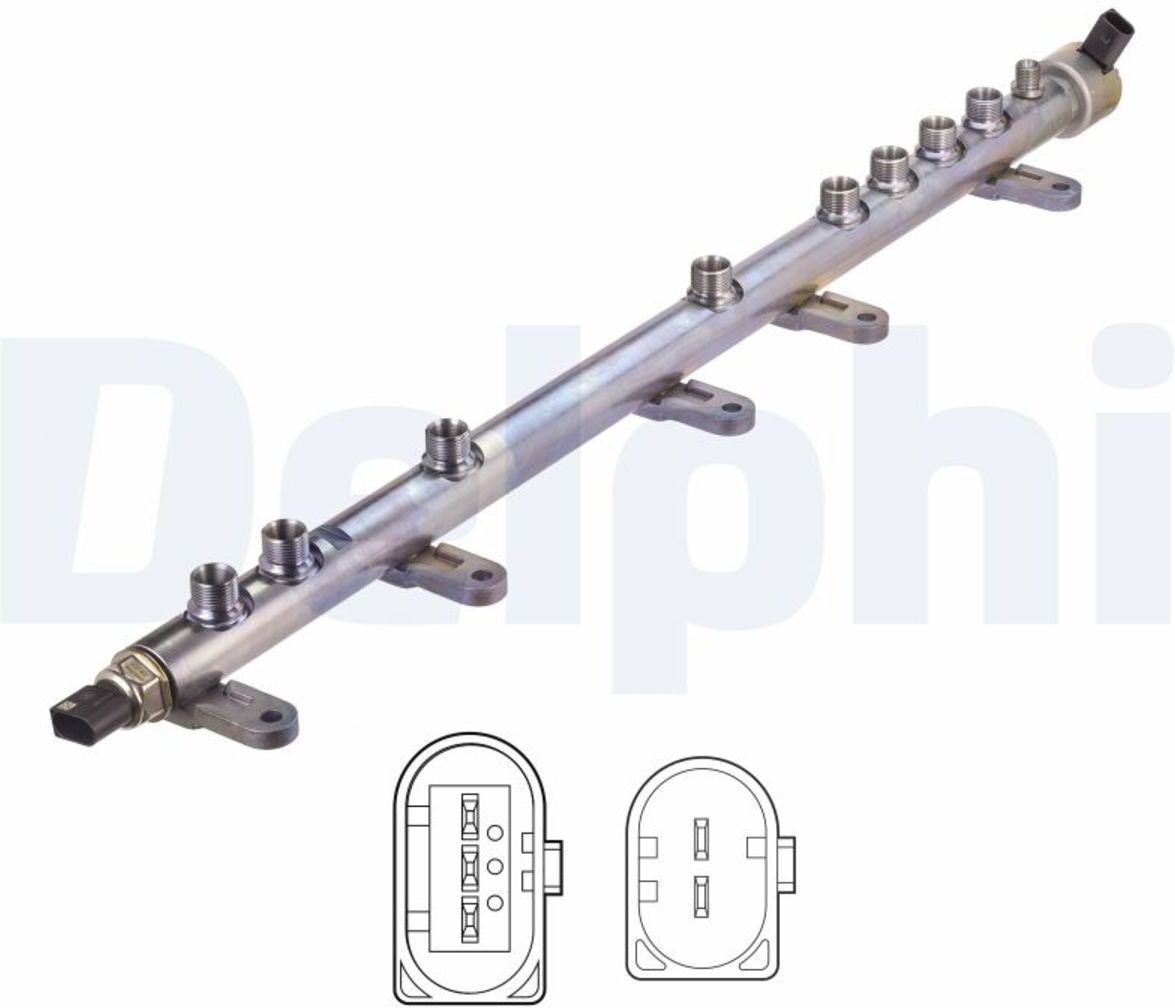 Verteilerrohr, Kraftstoff DELPHI BEBR3B01100