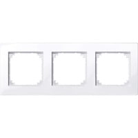 M-PLAN Rahmen 3-fach, Thermoplast brillant, antibakteriell, glänzend, IP20, 85,8x225,8x10,1 mm weiß (glänzend), Retail