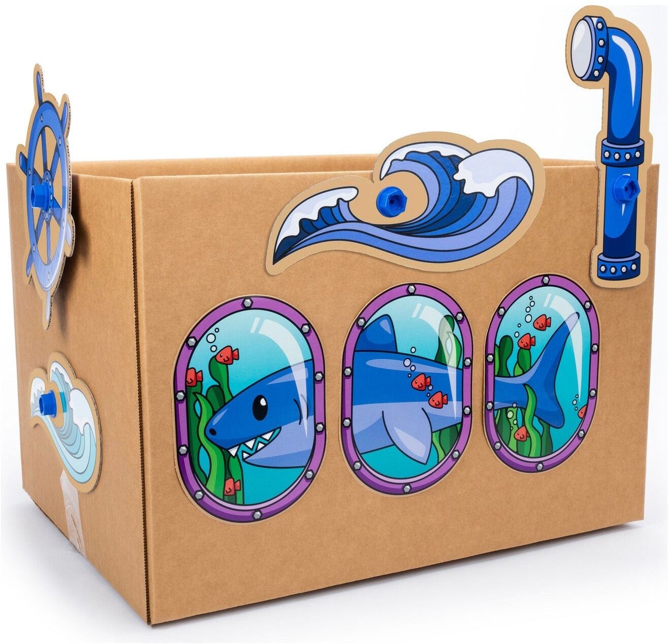 Boxineers Cardboard Vehicles Craft Kit - 84 Pieces for Kids - Educational Insights